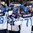 MINSK, BELARUS - MAY 22: Team Finland celebrates after a 3-2 victory over Team Canada during quarterfinal round action at the 2014 IIHF Ice Hockey World Championship. (Photo by Richard Wolowicz/HHOF-IIHF Images)